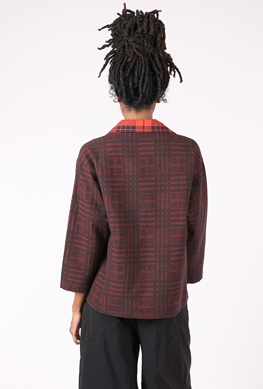Christopher Calvin Touch of Plaid Jacket, Black/Red