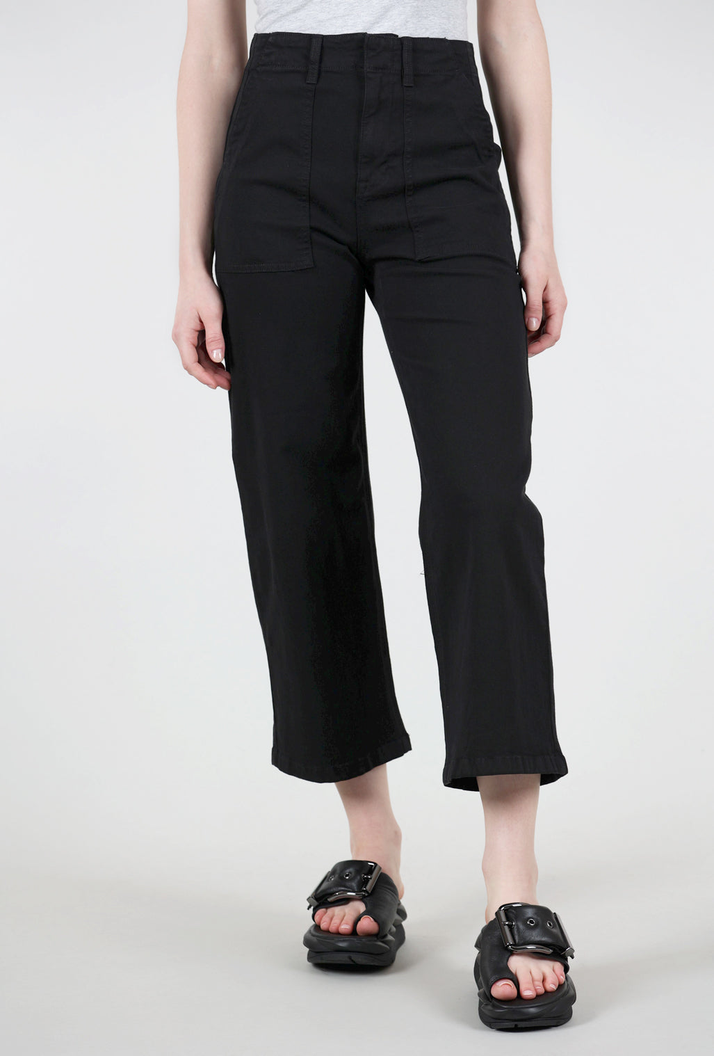 Pistola Sophia Wide-Leg Utility Ankle Pant, Black