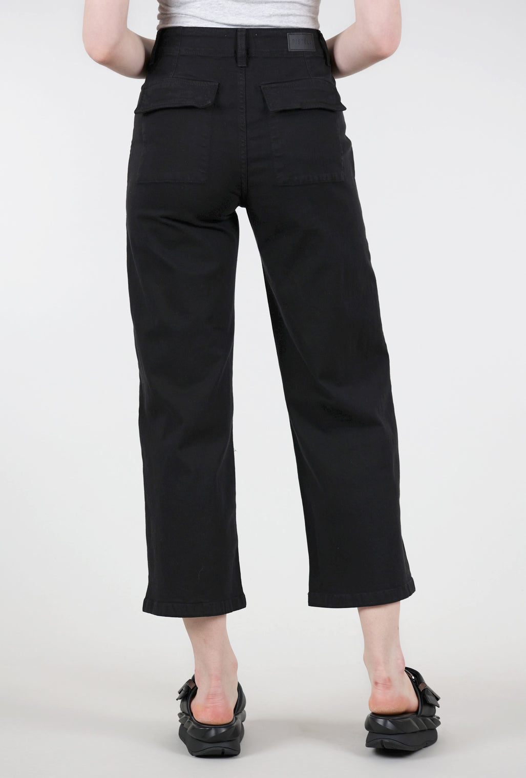Pistola Sophia Wide-Leg Utility Ankle Pant, Black