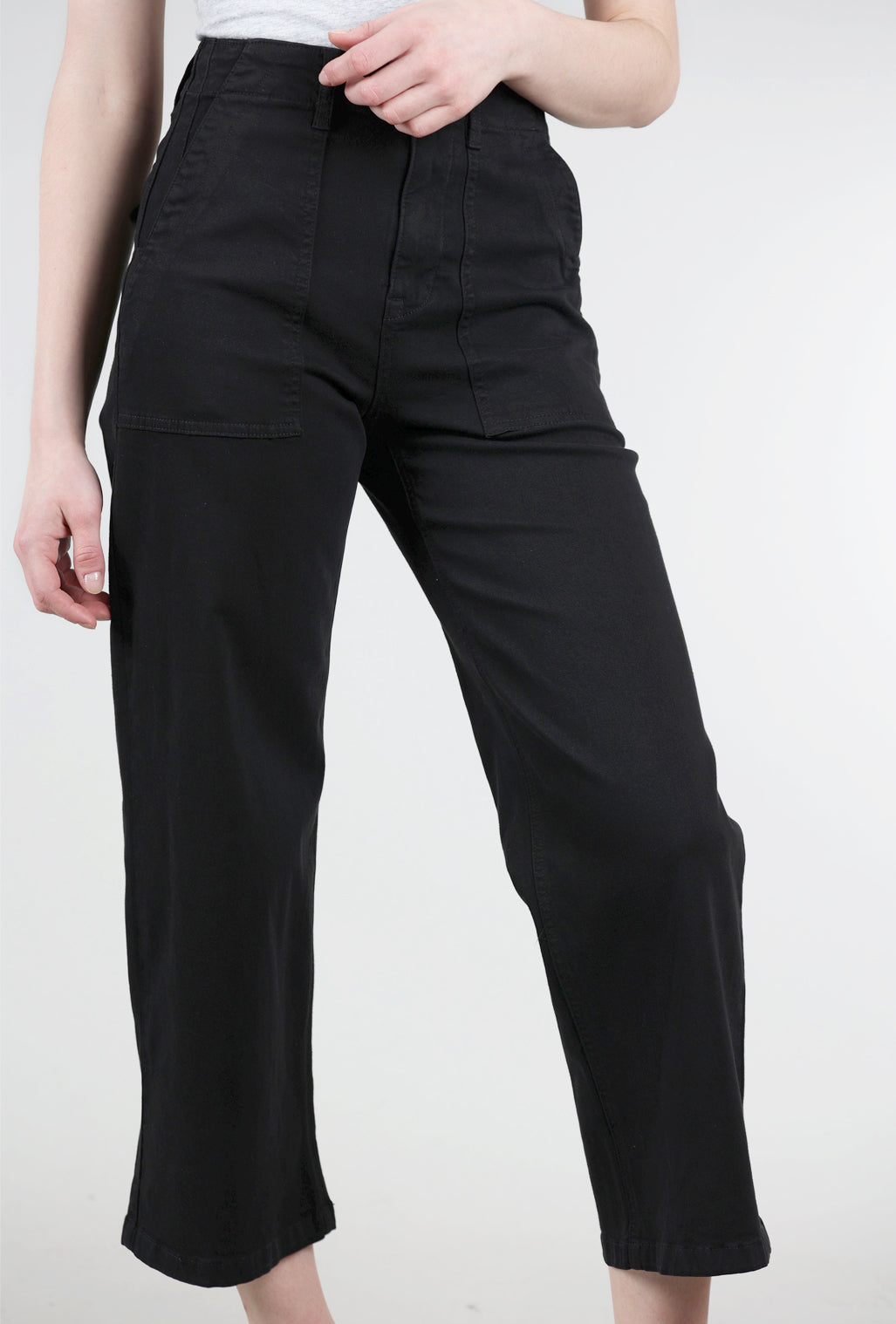 Pistola Sophia Wide-Leg Utility Ankle Pant, Black