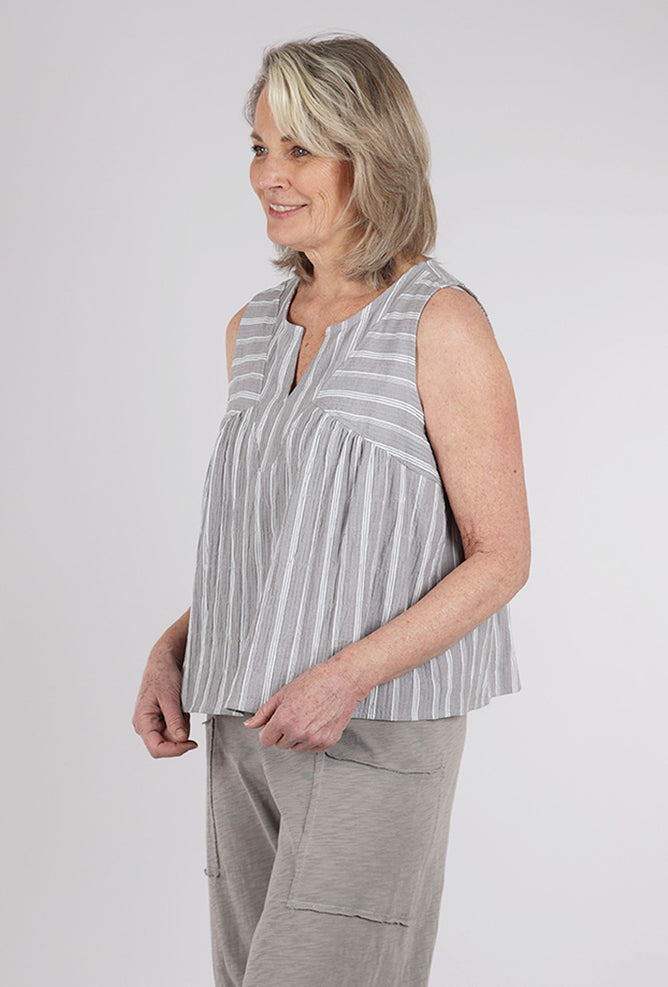 Escape by Habitat Catalina Stripe Topsail Tank, Fog