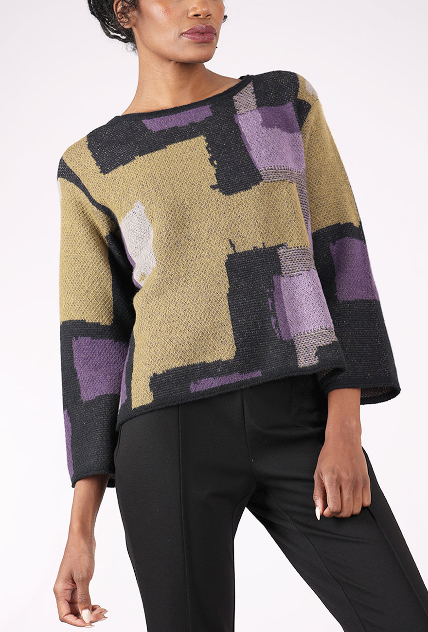 Olivia by Habitat Statement Collage Pullover, Moss