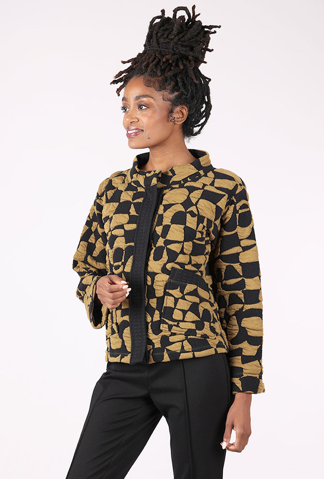 Olivia by Habitat Nouveau Knit Jetsetter Jacket, Nutria