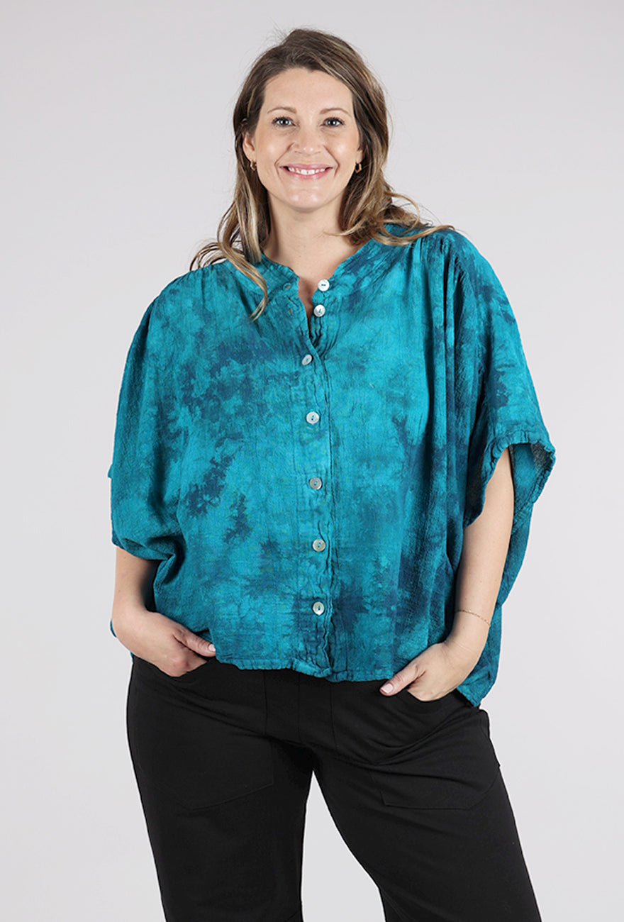 Oh My Gauze Ines Top, Washed Peacock