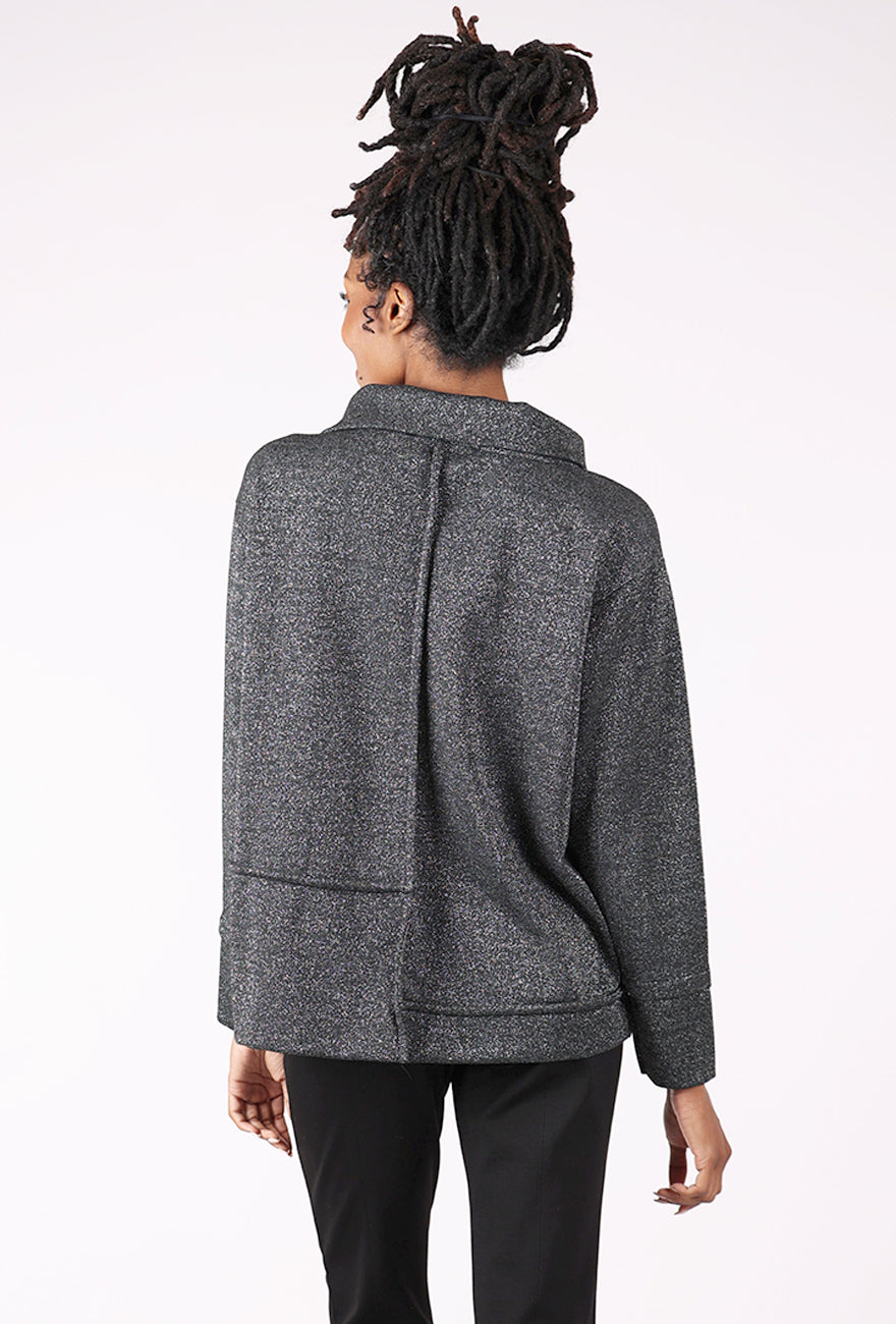 Ozai Sparkle Knit Jacket, Black
