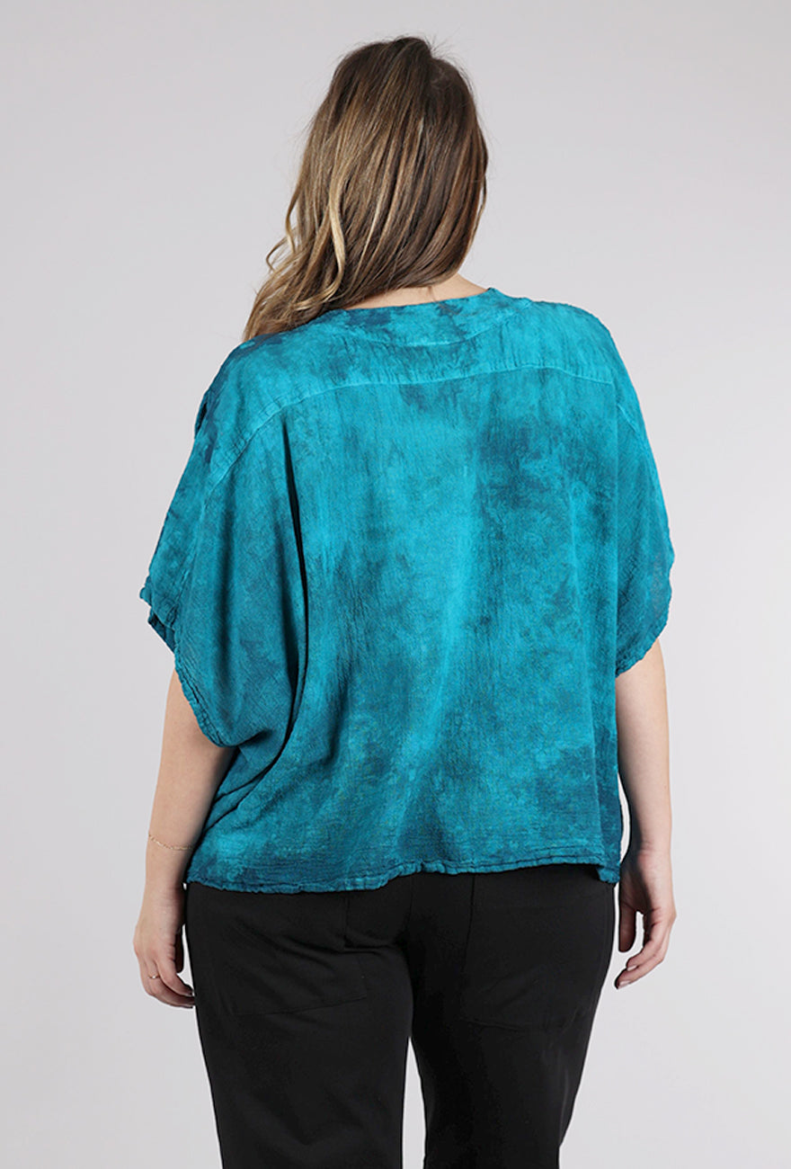 Oh My Gauze Ines Top, Washed Peacock