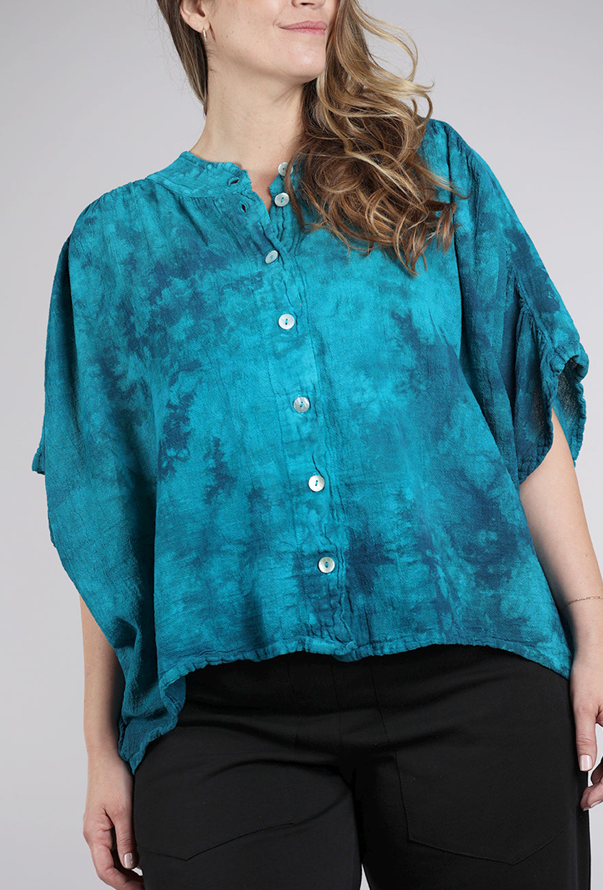 Oh My Gauze Ines Top, Washed Peacock