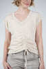 Mystree Front Ruched Modal Top, Sand 