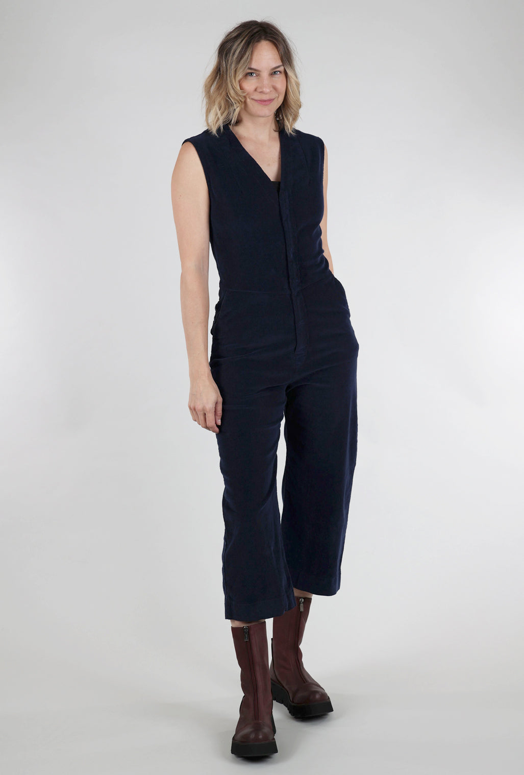 Prairie Underground Fine Again Cord Jumpsuit, Midnight