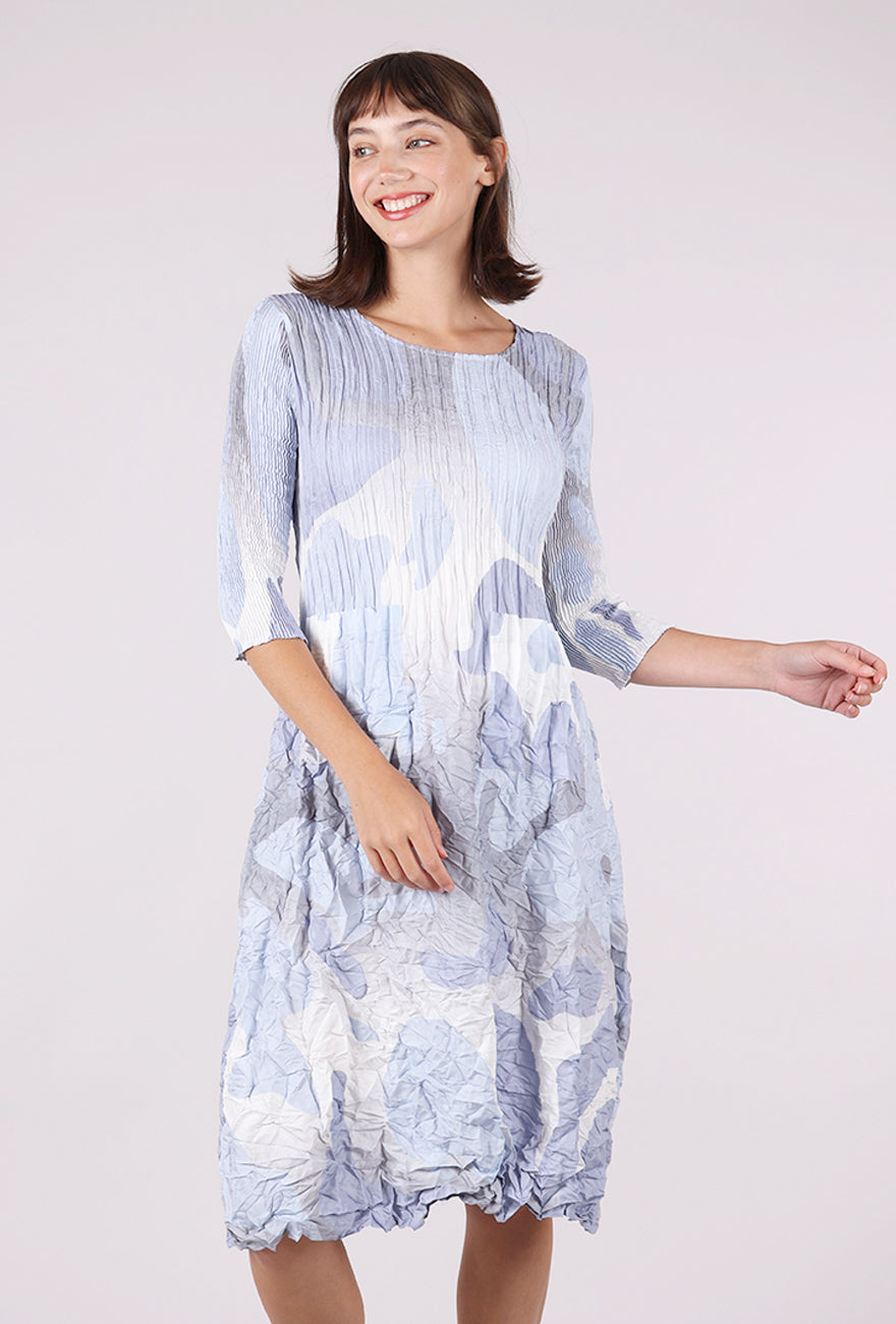 Alquema 3/4-Sleeve Smash Pocket Dress, Lyric Blue