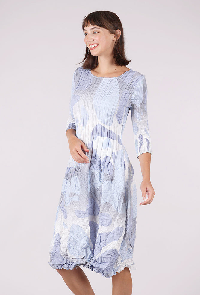 Alquema 3/4-Sleeve Smash Pocket Dress, Lyric Blue