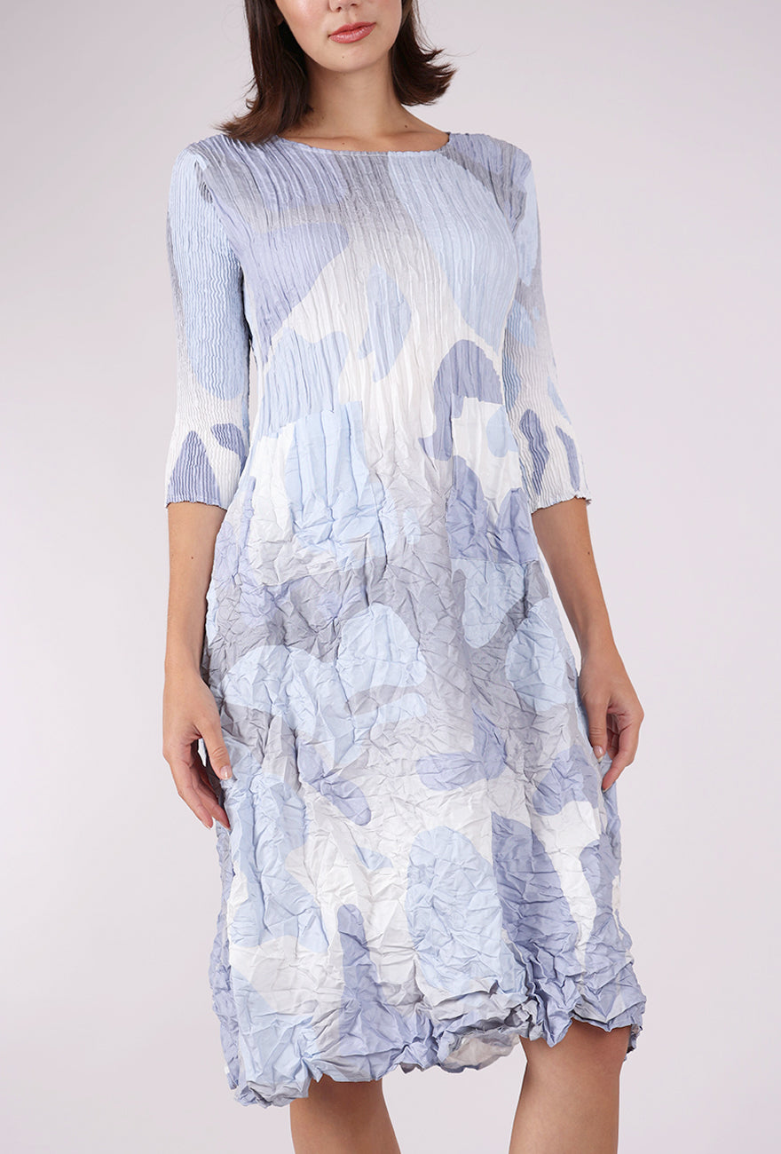 Alquema 3/4-Sleeve Smash Pocket Dress, Lyric Blue