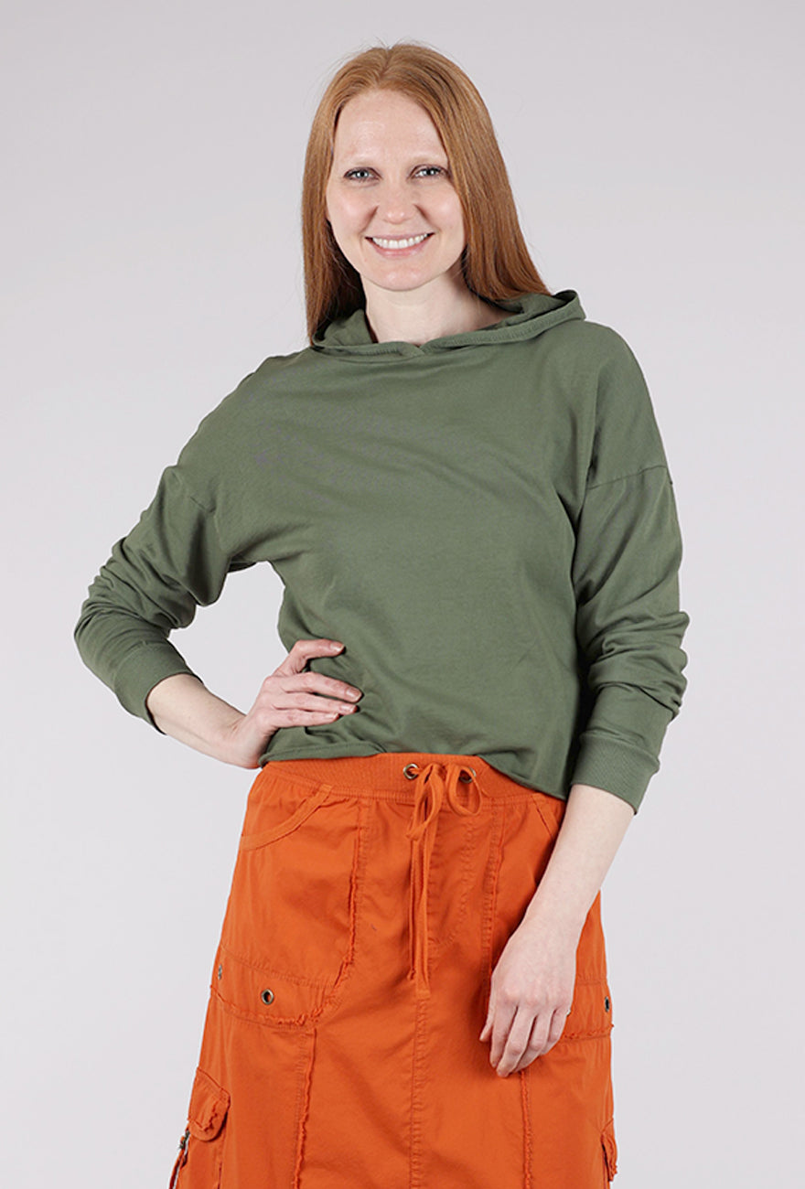 Prairie Cotton Hoodie Tee Pullover, Frond