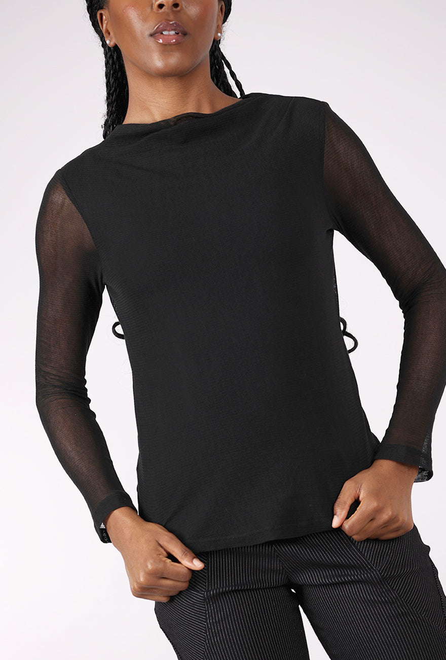 Porto Rolo Top, Black