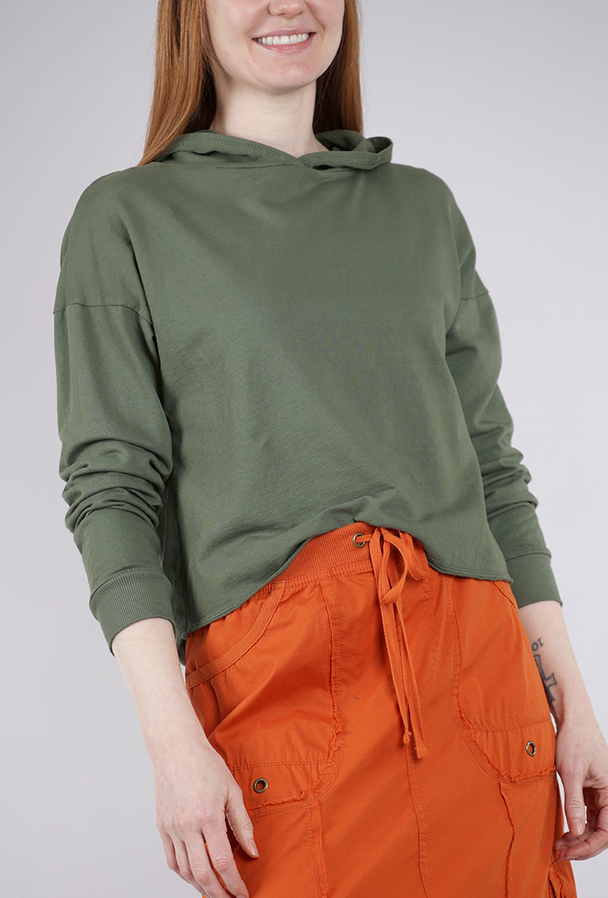 Prairie Cotton Hoodie Tee Pullover, Frond