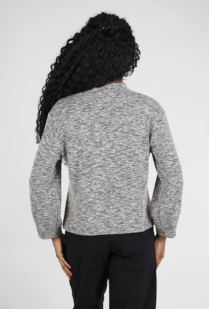 Cut Loose Crimped Mock Neck Top, Moonbeam