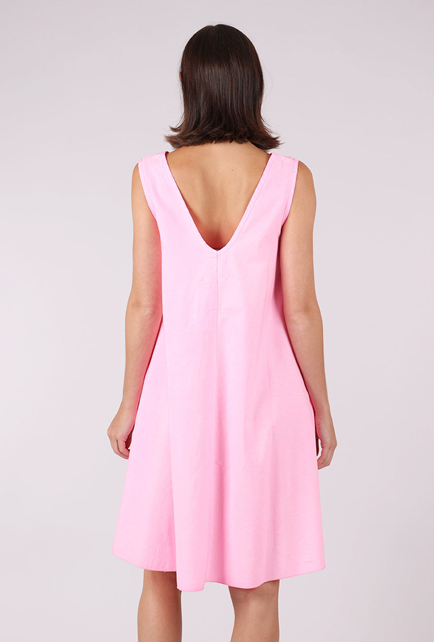 Pluslavie Short Dress, Neon Pink