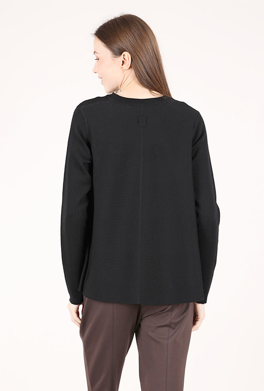 Hannes Roether Structure Swing Sweater, Black