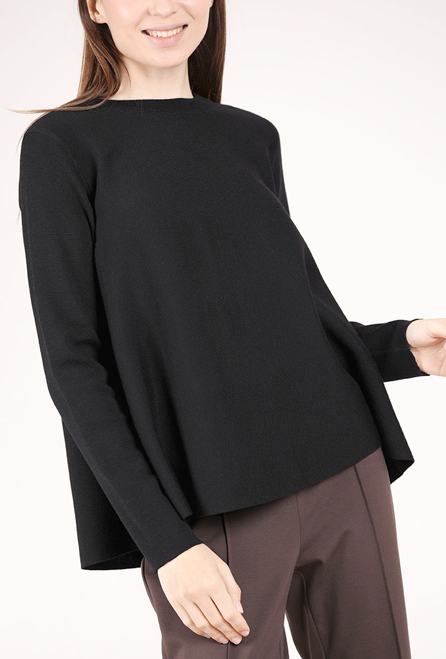 Hannes Roether Structure Swing Sweater, Black