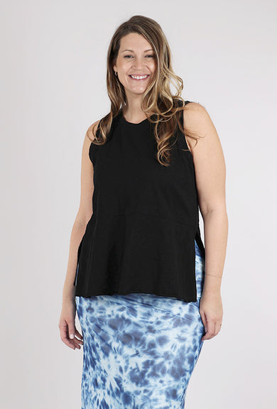 Mododoc Peplum Tank, Black