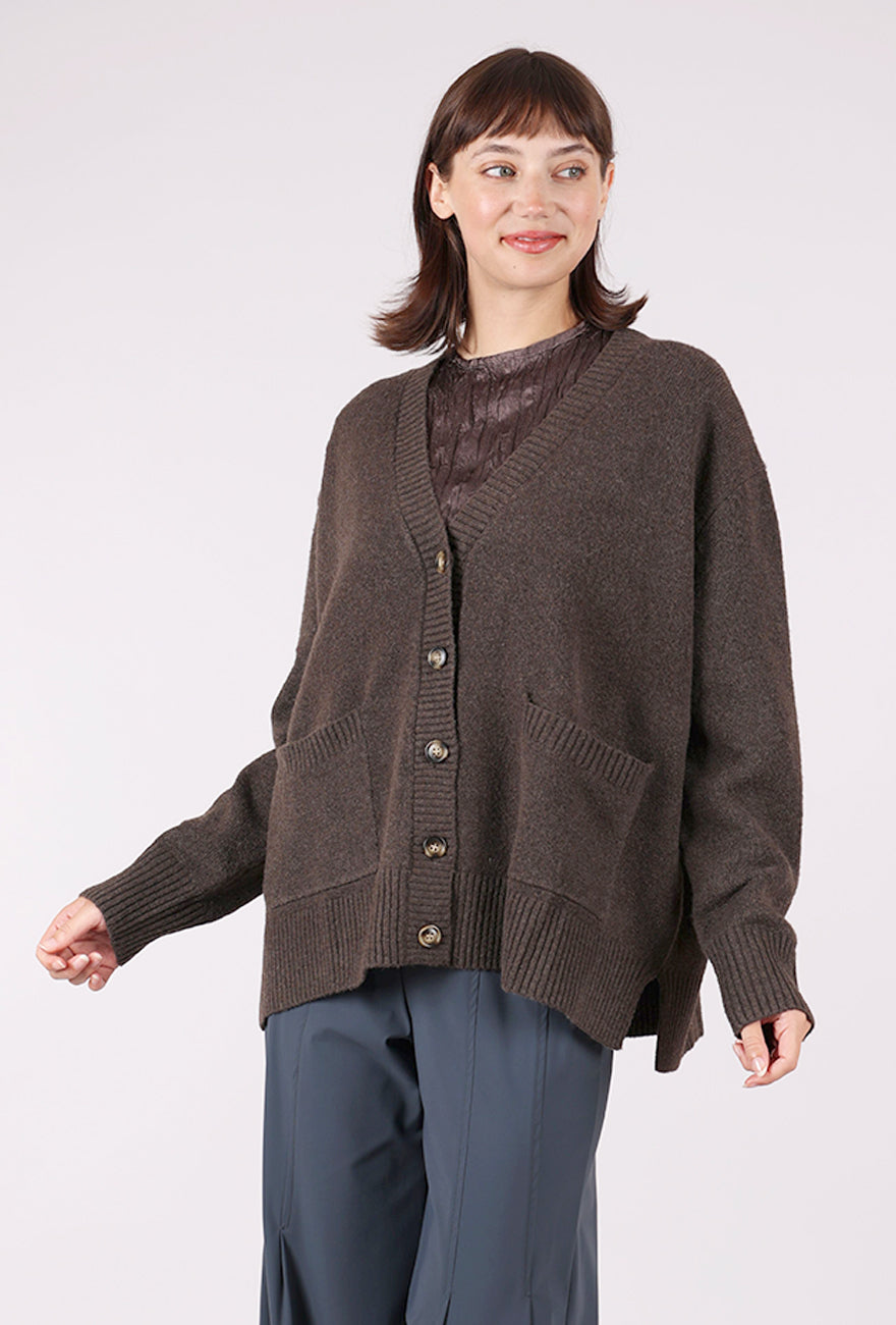 Grade & Gather Beck Button Cardie, Chestnut