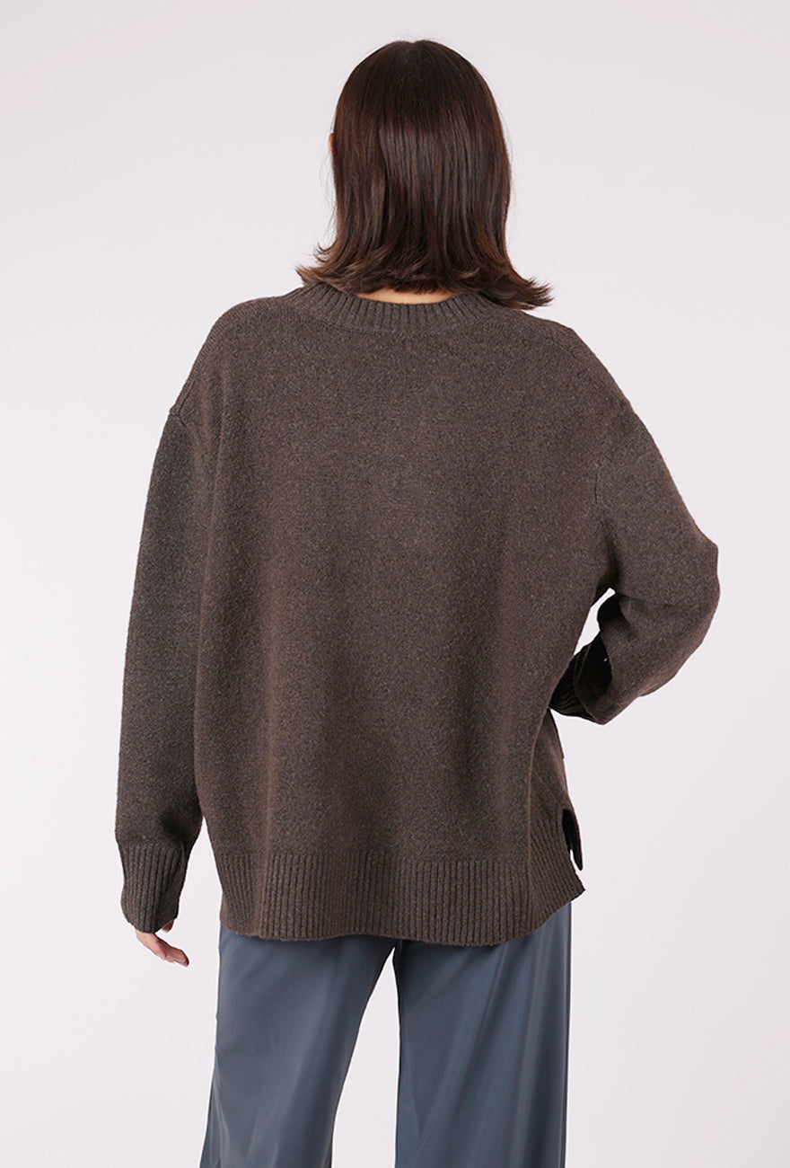 Grade & Gather Beck Button Cardie, Chestnut