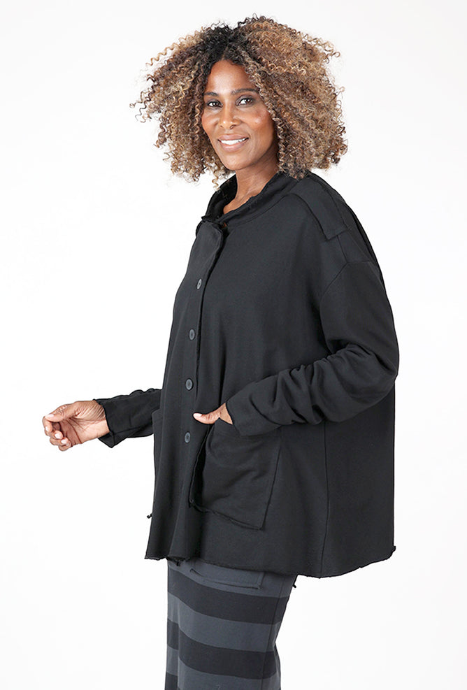 Pluslavie Boxy Sweat Shirt, Black