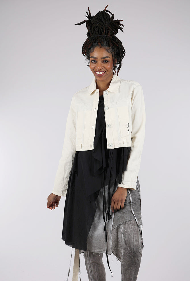 Studio B3 Nissa Denim Jacket, Cream