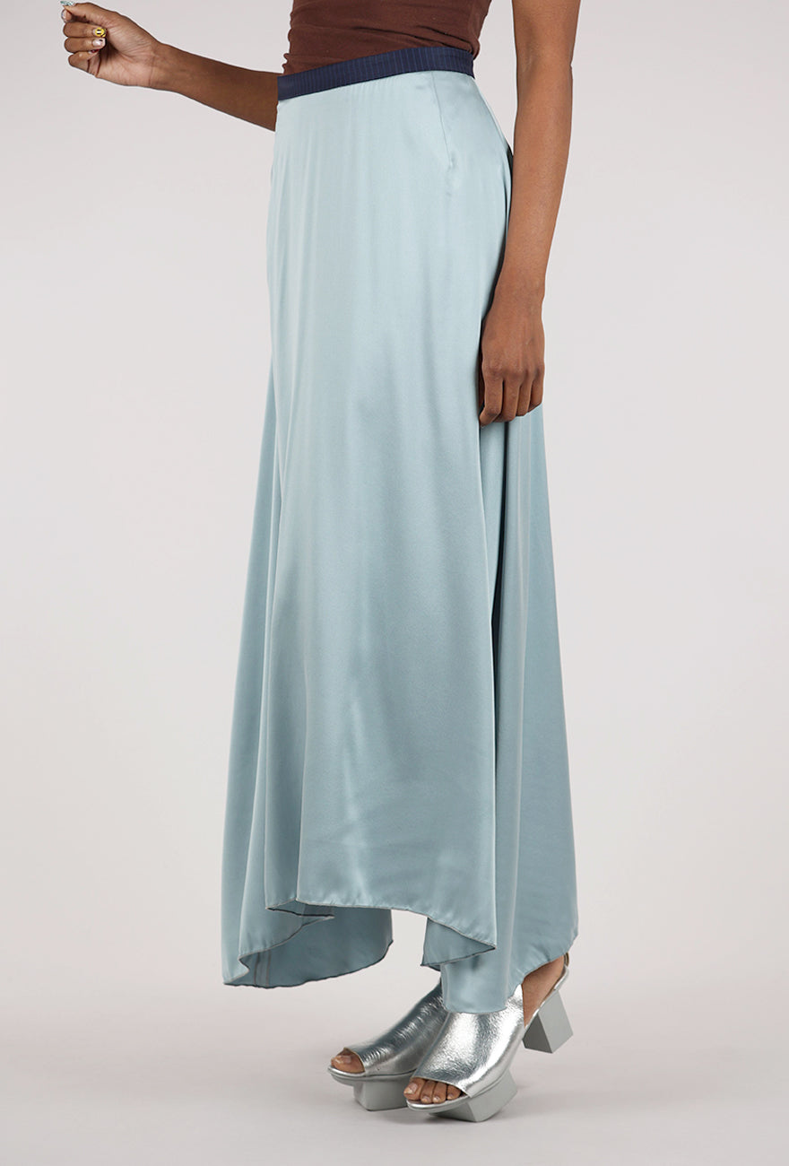 Umit Unal Shanna Silk Skirt, Blue