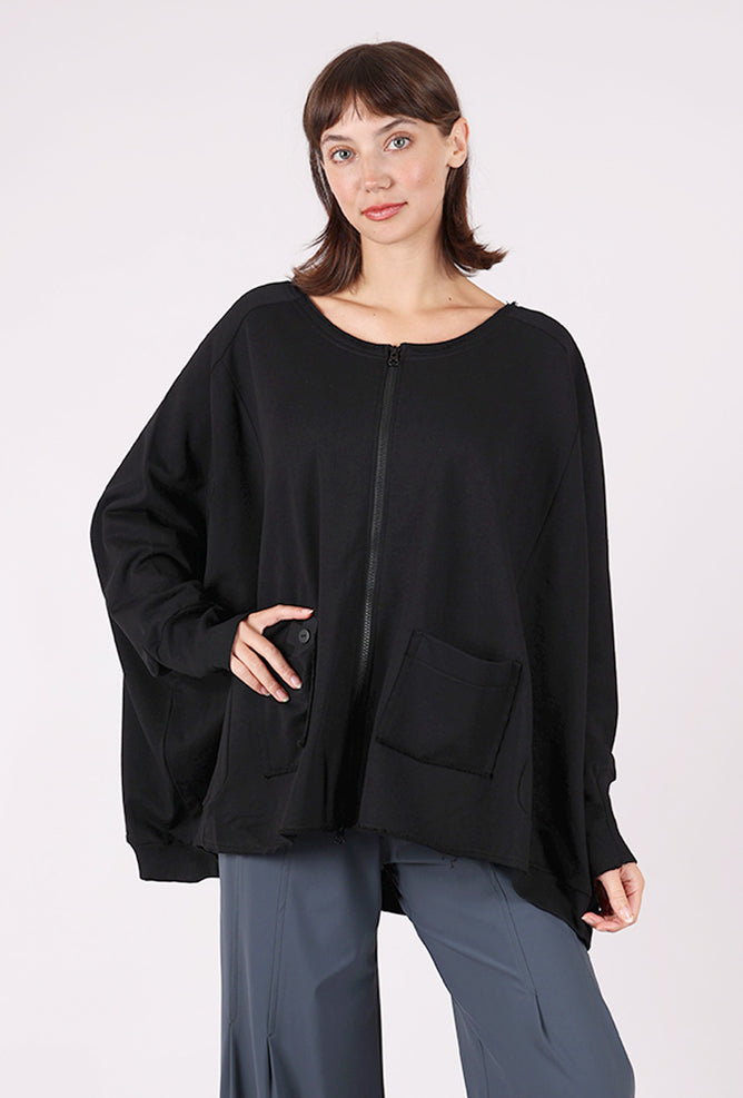 Pluslavie Wide Long Jacket, Black