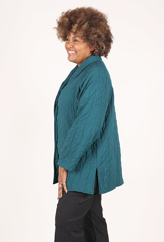 Olivia by Habitat Kaleidoscope Quilt Swing Coat, Marine