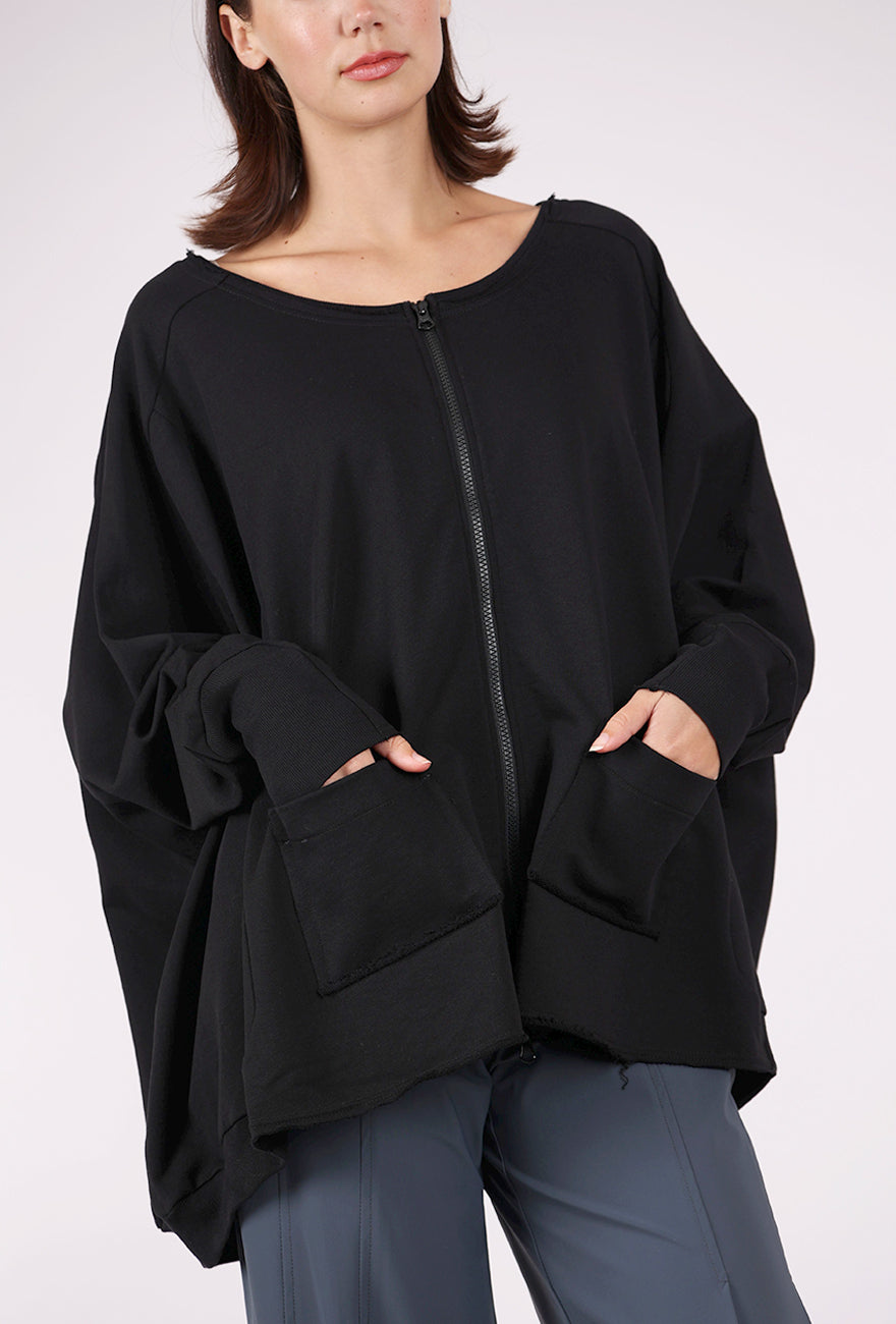 Pluslavie Wide Long Jacket, Black