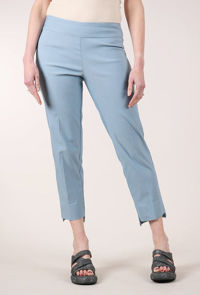 Estelle & Finn Step Hem Ankle Pant, Dusty Blue