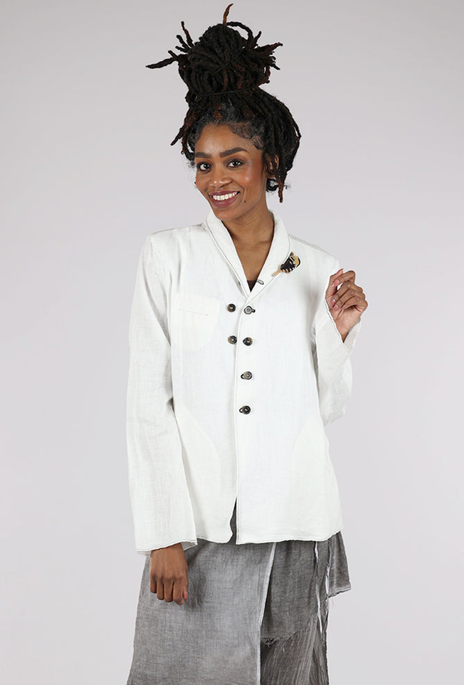 Umit Unal Linen Lonnie Jacket, White
