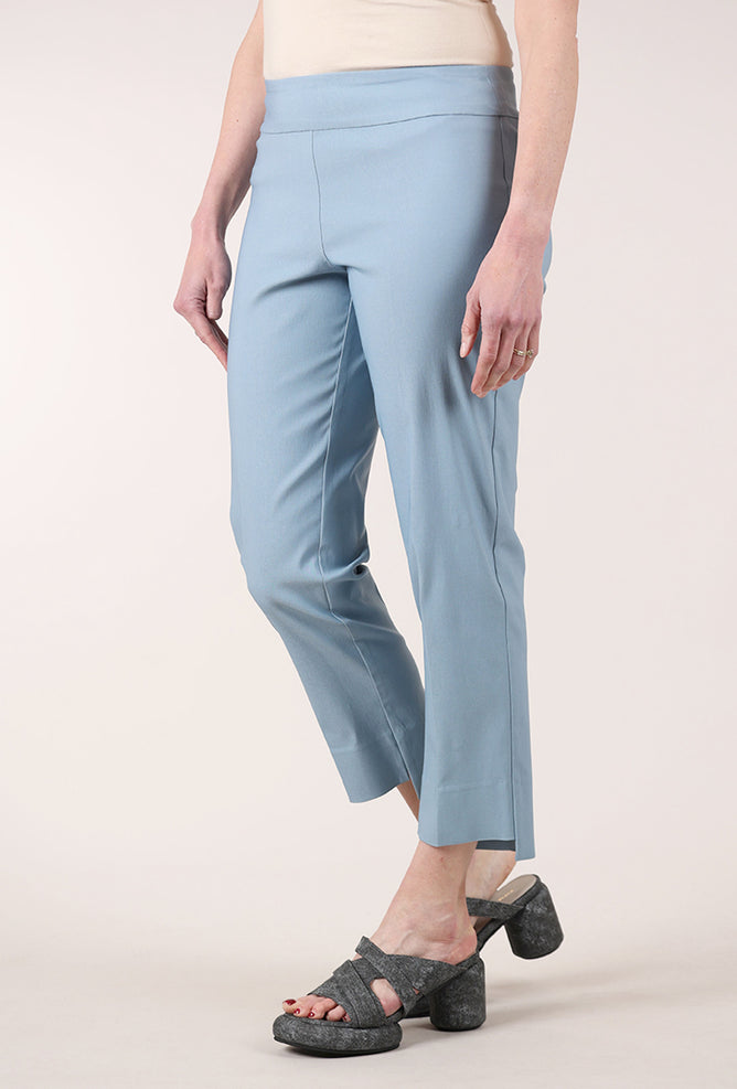 Estelle & Finn Step Hem Ankle Pant, Dusty Blue