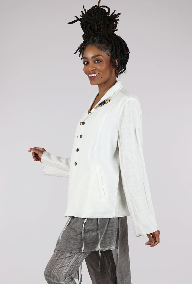 Umit Unal Linen Lonnie Jacket, White