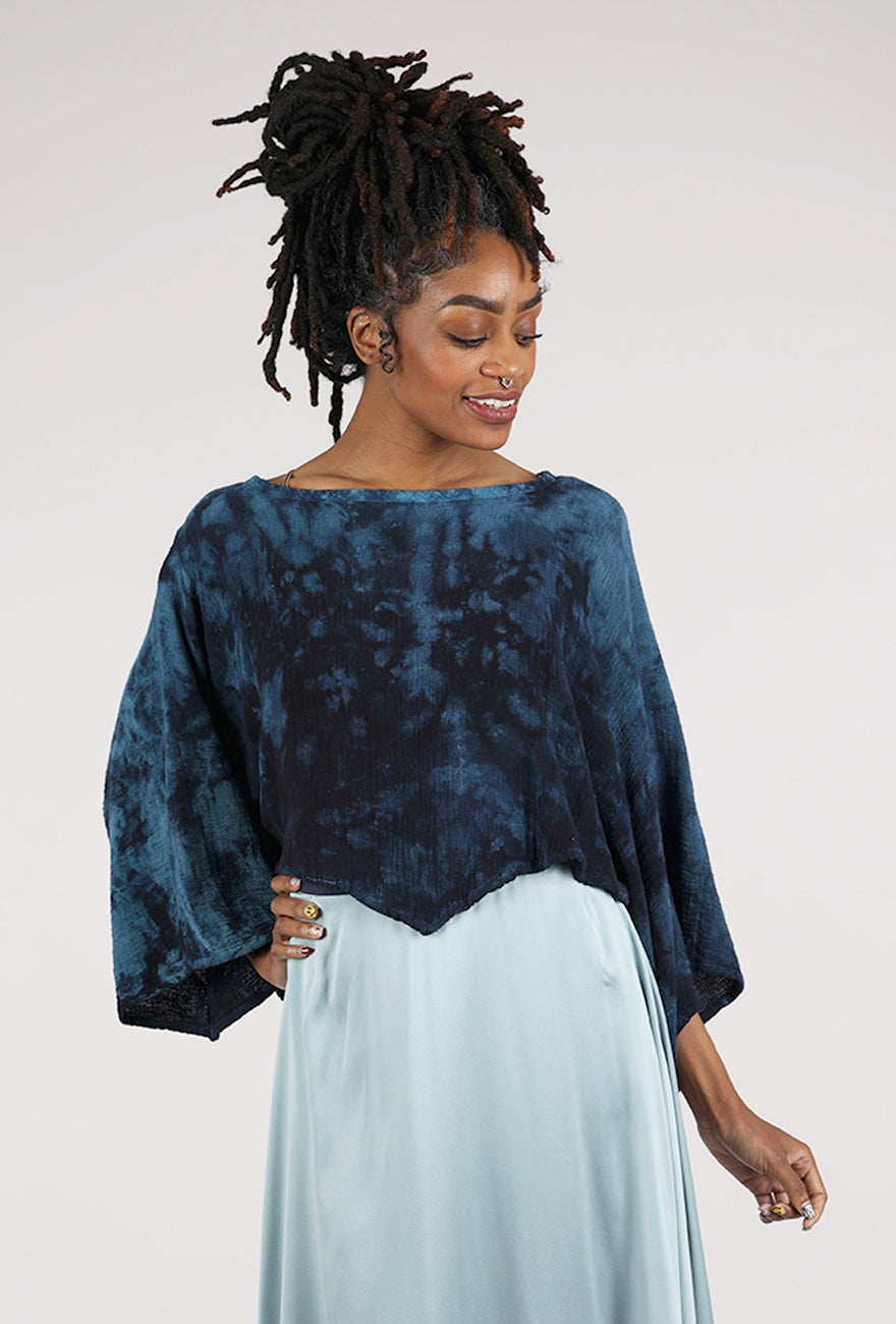 Oh My Gauze Vanna Top, Washed Sapphire
