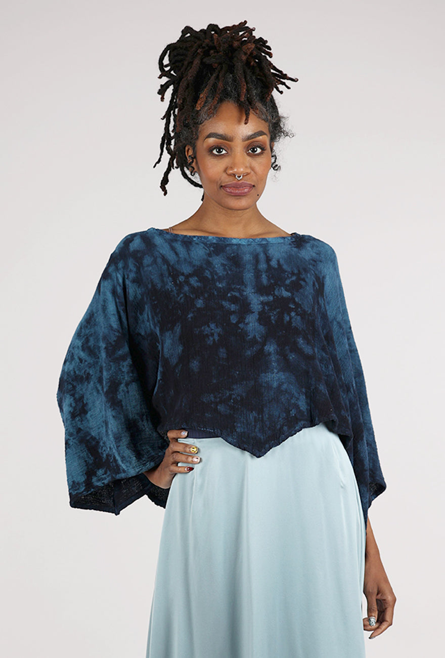 Oh My Gauze Vanna Top, Washed Sapphire