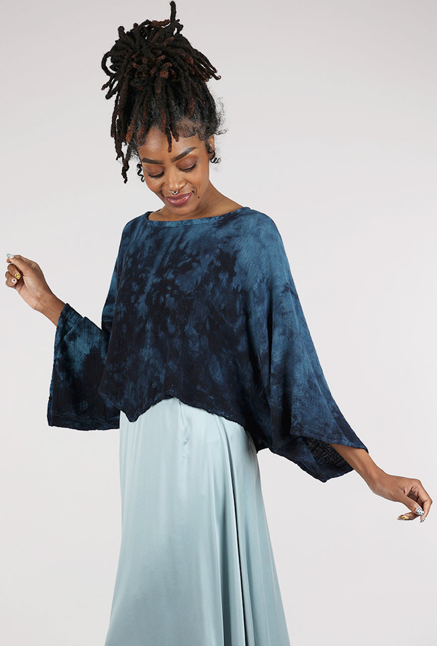 Oh My Gauze Vanna Top, Washed Sapphire