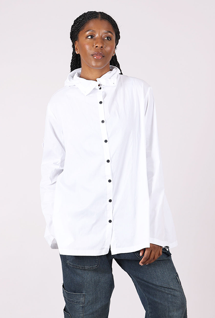 Pluslavie Pleated Blouse, White
