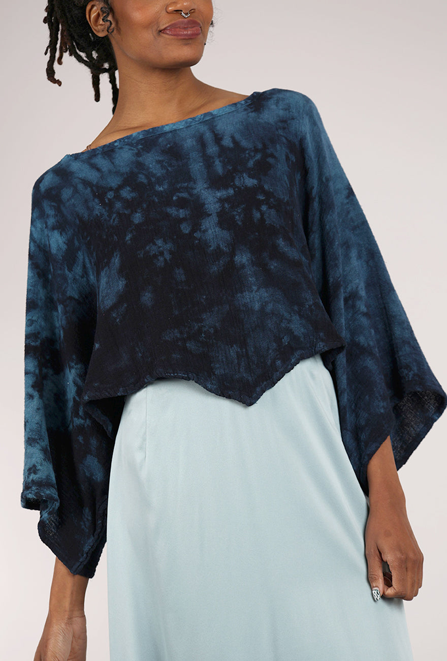 Oh My Gauze Vanna Top, Washed Sapphire
