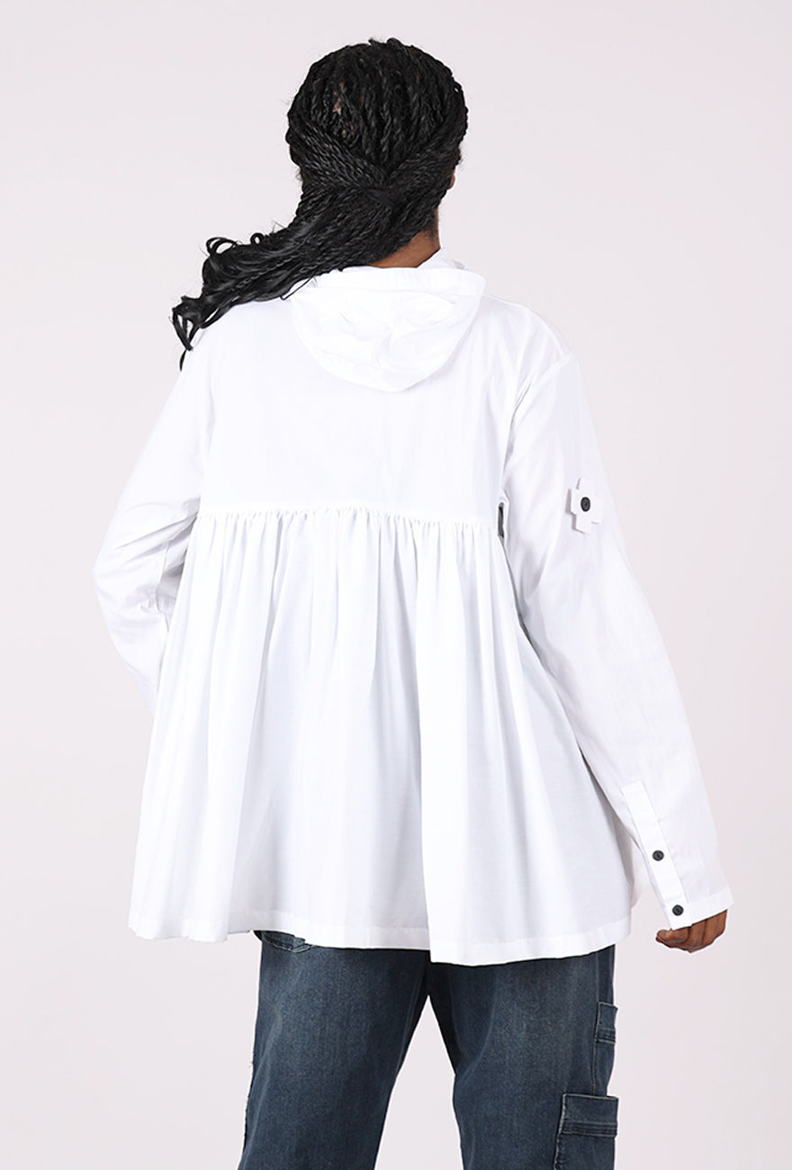 Pluslavie Pleated Blouse, White