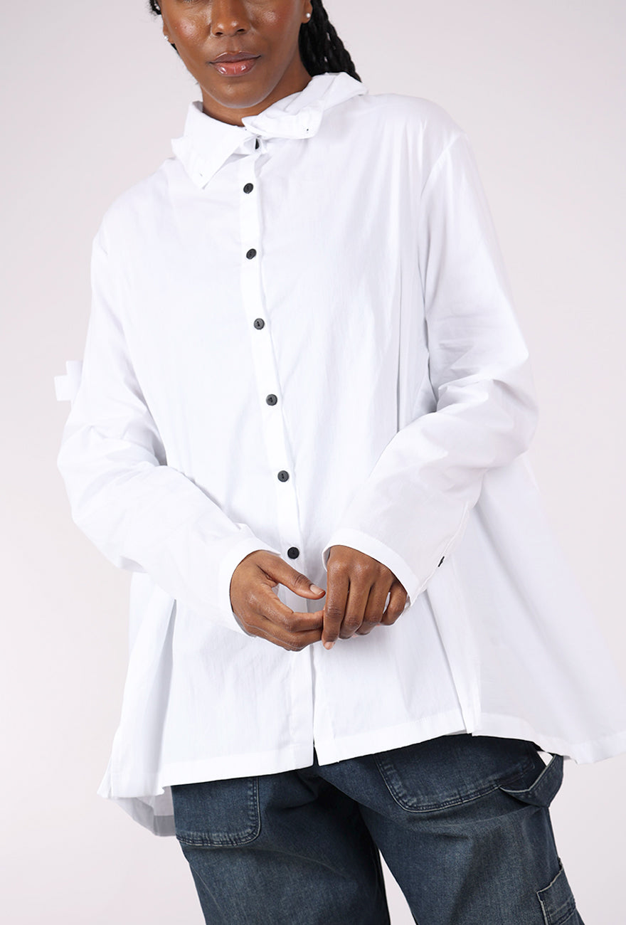 Pluslavie Pleated Blouse, White