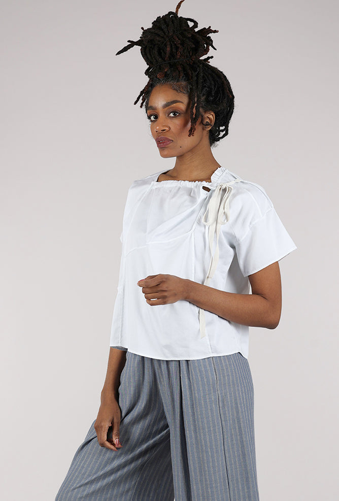 Purple Maroon Ombre Drawstring Top, Ice