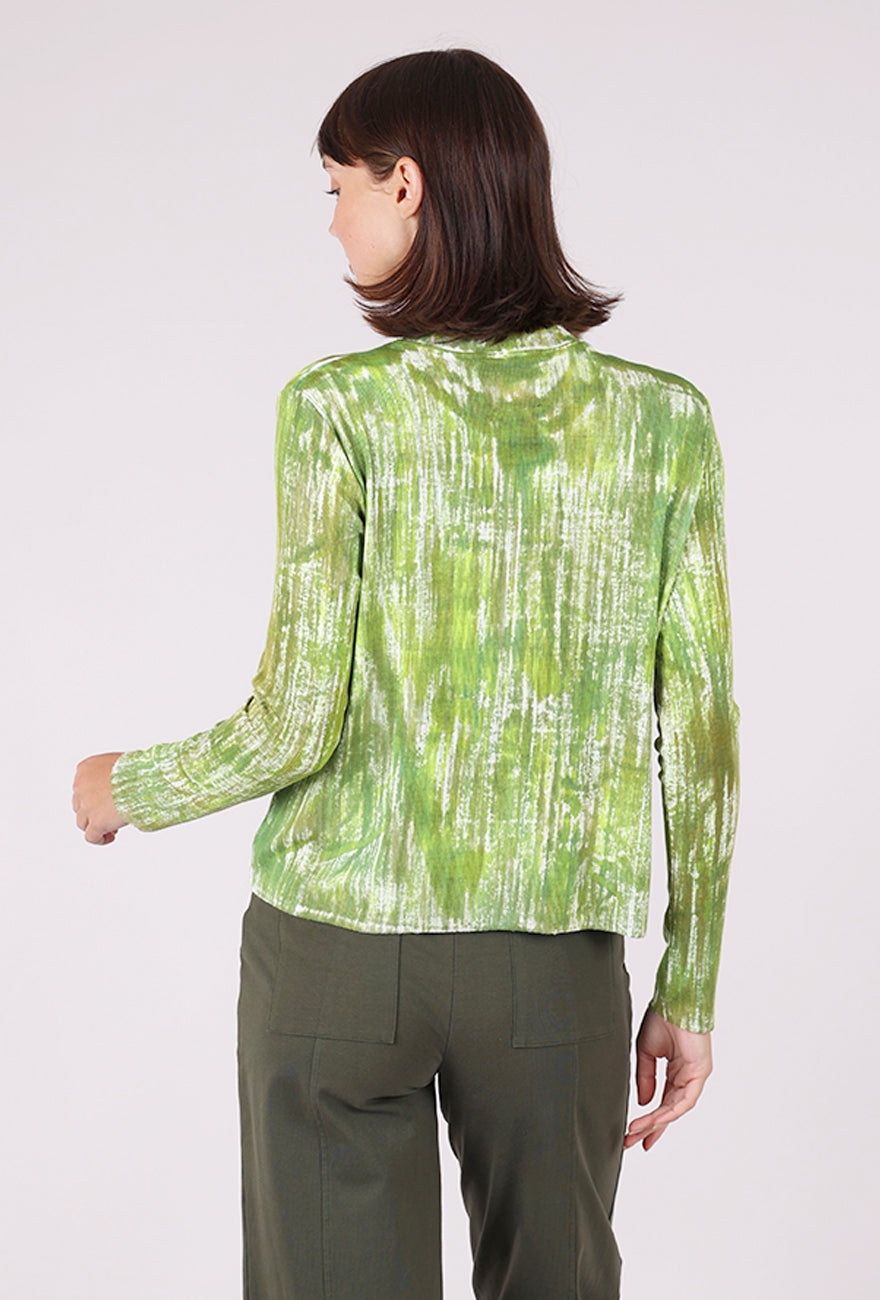 Heyne Bogut Micro Rib Crop Tee, Brush Green