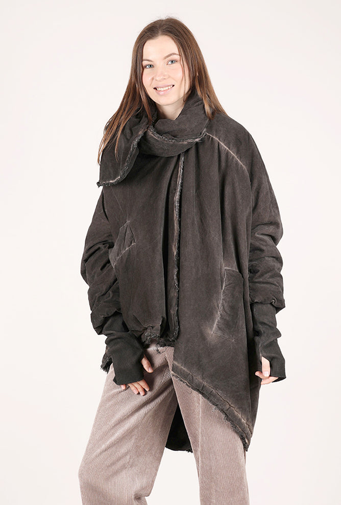 Sanctamuerte Swank Scarfed Puffer, Bengal Brown