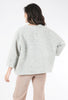 Go Lightly Boiled-Wool Heart Top, Gray/Ivory 