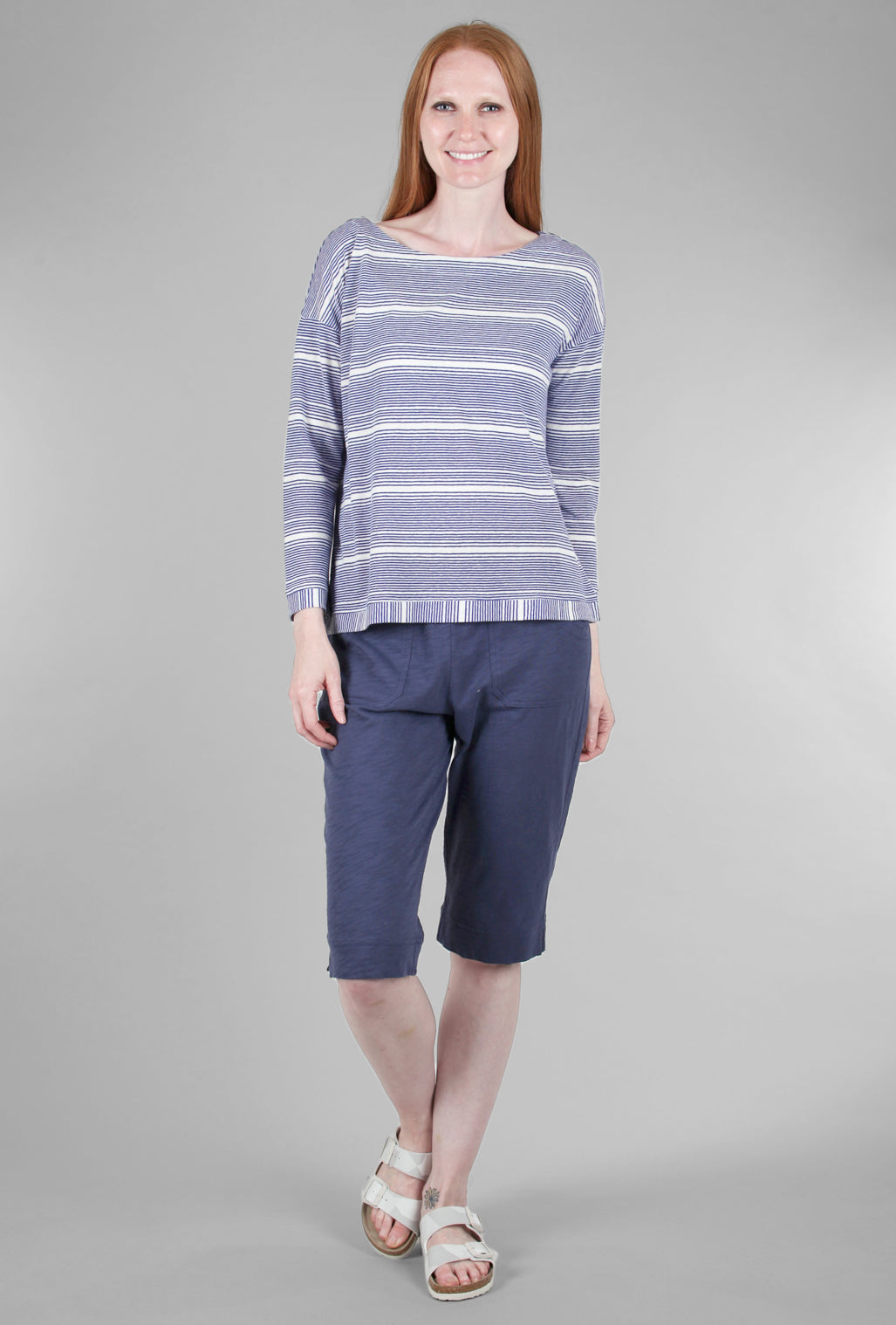 Escape by Habitat Cotton Slub Pedal Pusher, Navy