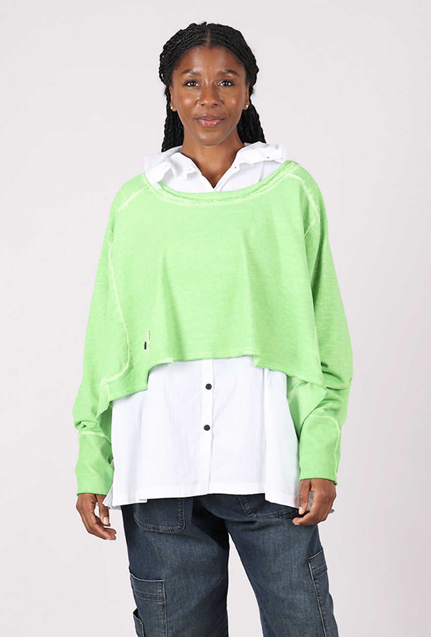Pluslavie Wide Short-Short Sweat, Pistachio