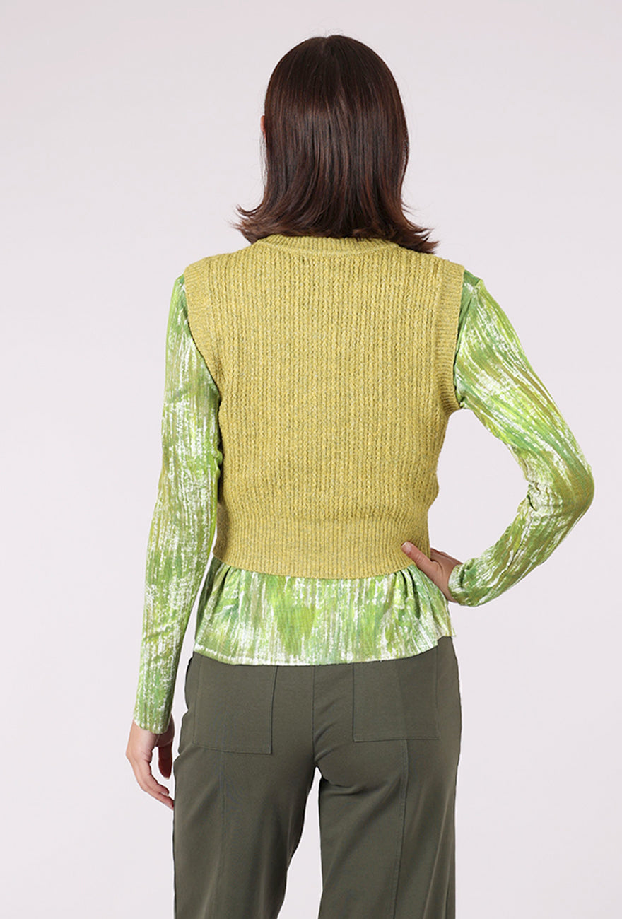 Grade & Gather Fitted Button-Up Shell, Citron